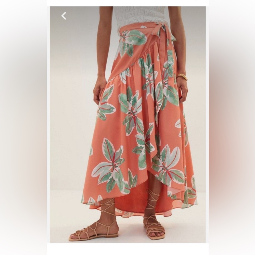 Anthropologie Hutch Floral Wrap Skirt Size S